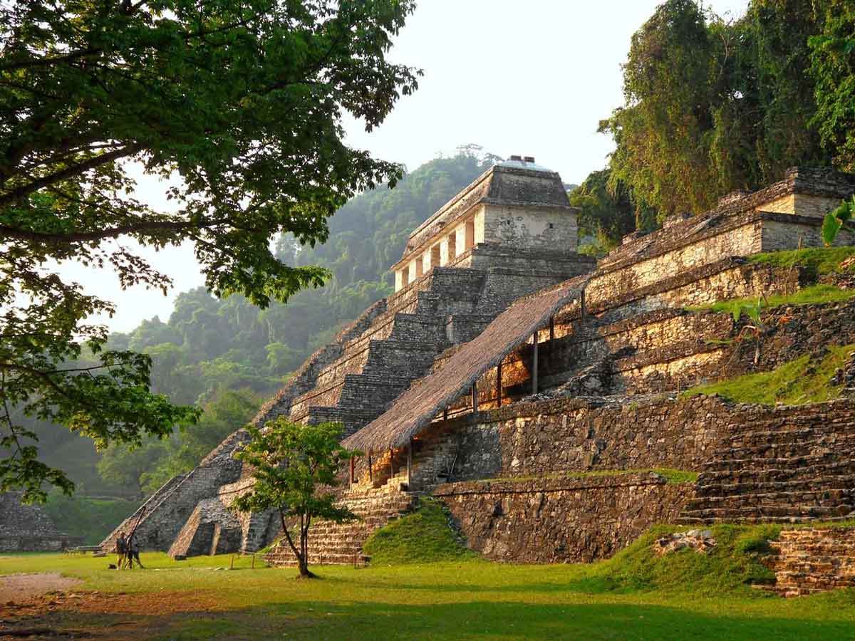 Ruinas de Palenque en el estado de Chiapas